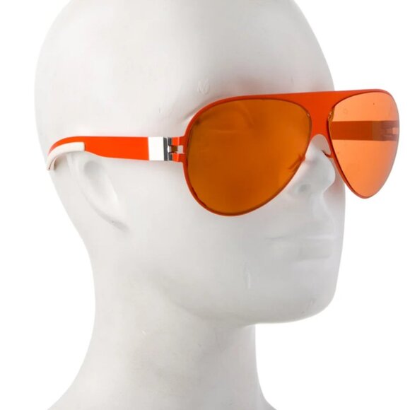 Mykita Aviator Sunglasses • Awesome Orange Frame & Lens • EUC - Picture 1 of 3
